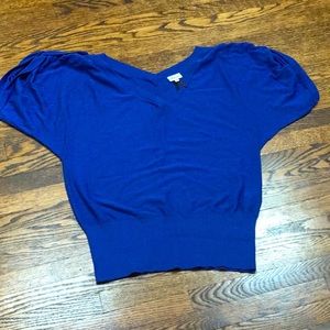 Dynamite Blue V-neck Dolman Sleeve Sweater